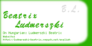 beatrix ludmerszki business card